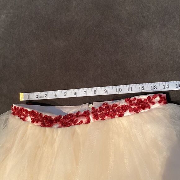 Women’s 2 Piece Prom Party Dress Halter Neck with Red Flower Detail Size 6 - Picture 8 of 11